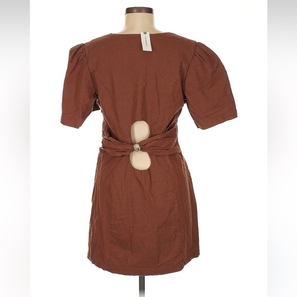 NWT Maeve Puff-Sleeve Back-Cutout Mini Dress- Size Medium - Picture 6 of 8